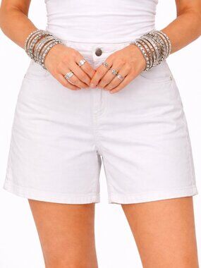 RIDERS White Denim Shorts 8